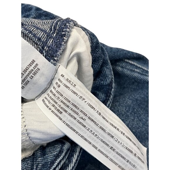 Hollister High-Rise Mom Jeans Women's Size 23 Embroidered Flower Pattern - Picture 5 of 6